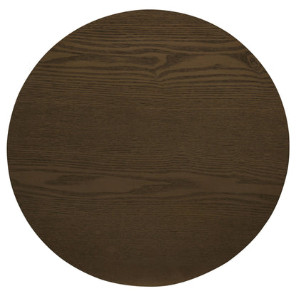  Coaster Furniture Hamlyn 706517 Round Fluted Occasional End Table - Walnut IMAGE 2