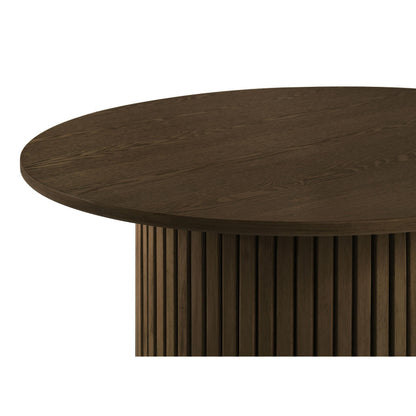  Coaster Furniture Hamlyn 706518 Round Fluted Occasional Coffee Table - Walnut IMAGE 5