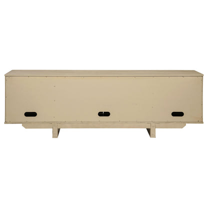  Coaster Furniture Kailani 706583 79-inch 4-door Cane TV Stand Media Console - Beige Oak IMAGE 2