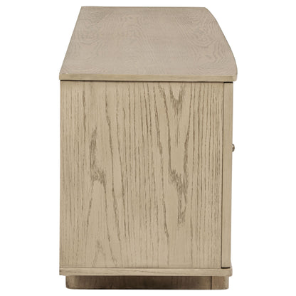  Coaster Furniture Kailani 706583 79-inch 4-door Cane TV Stand Media Console - Beige Oak IMAGE 5