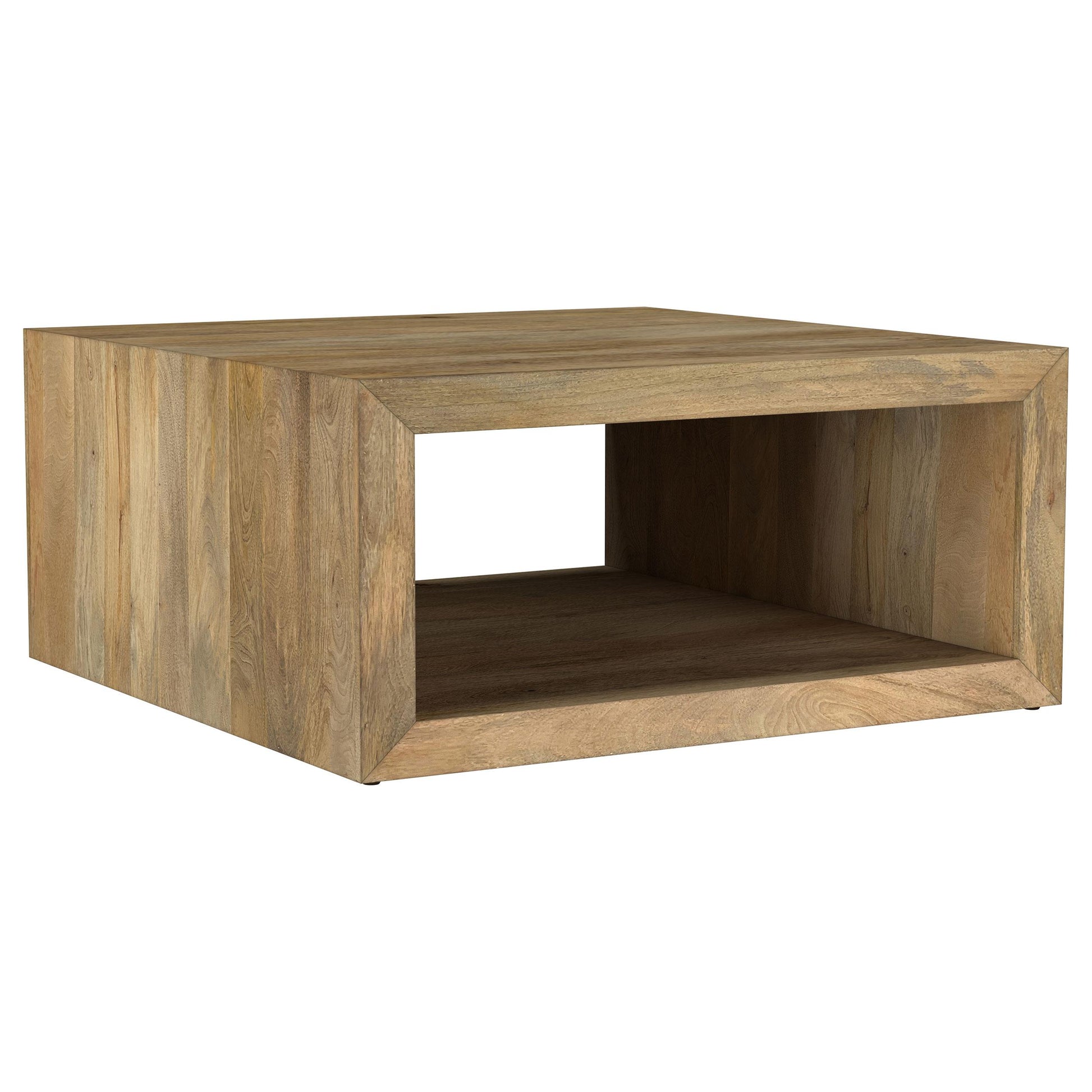  Coaster Furniture Benton 706838 Square Solid Mango Wood Coffee Table - Natural IMAGE 7