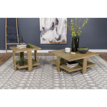  Coaster Furniture Dawn 707718-S2 2-piece Round Coffee and End Table Set - Mango Brown IMAGE 11