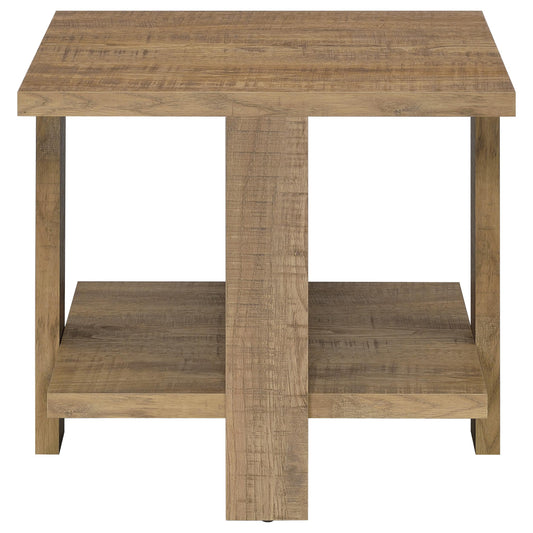  Coaster Furniture Dawn 707718-S3 3-piece Round Coffee and End Table Set - Mango Brown IMAGE 1