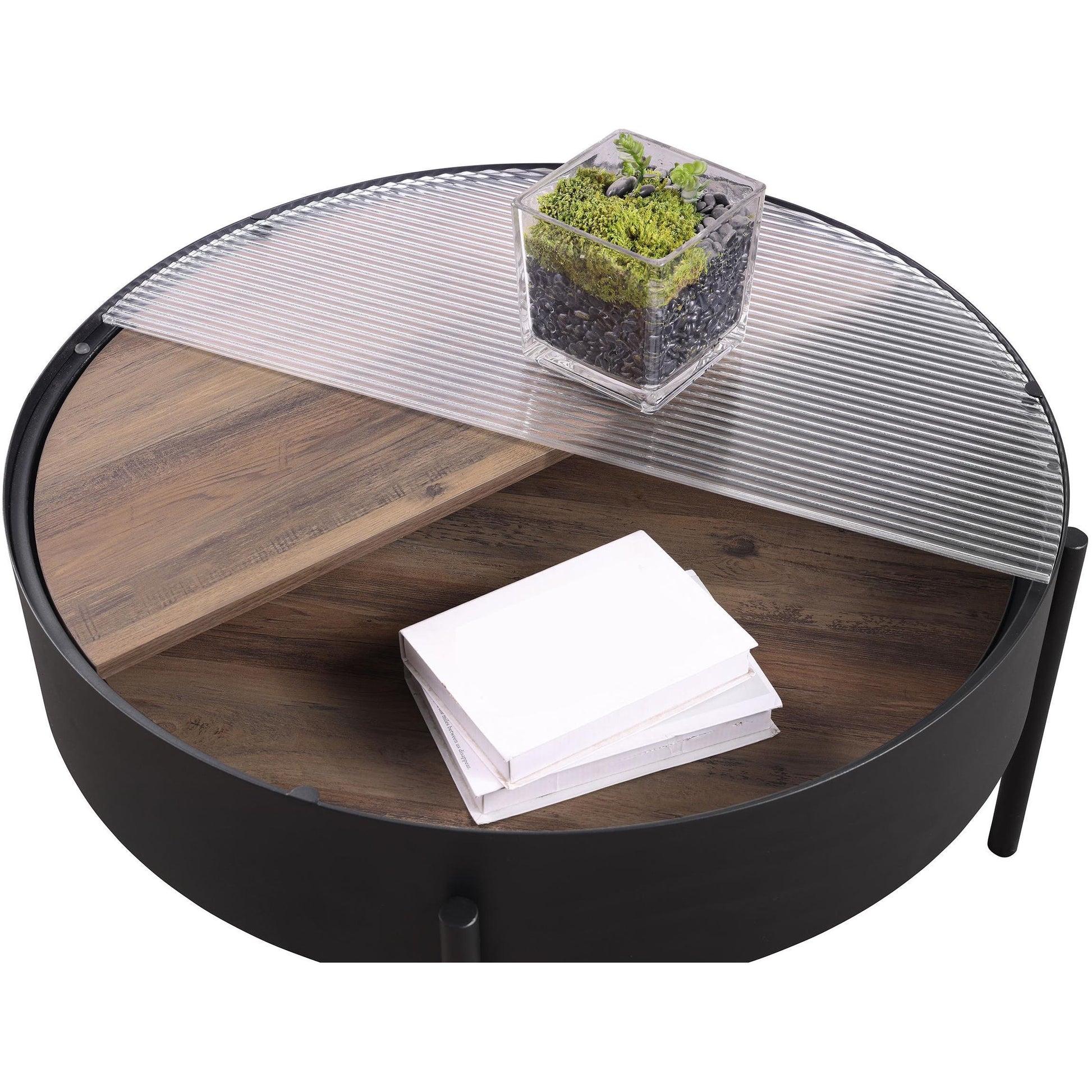  Coaster Furniture Ozella 707898-S3 3-piece Round Coffee and End Table Set - Sandy Black IMAGE 9