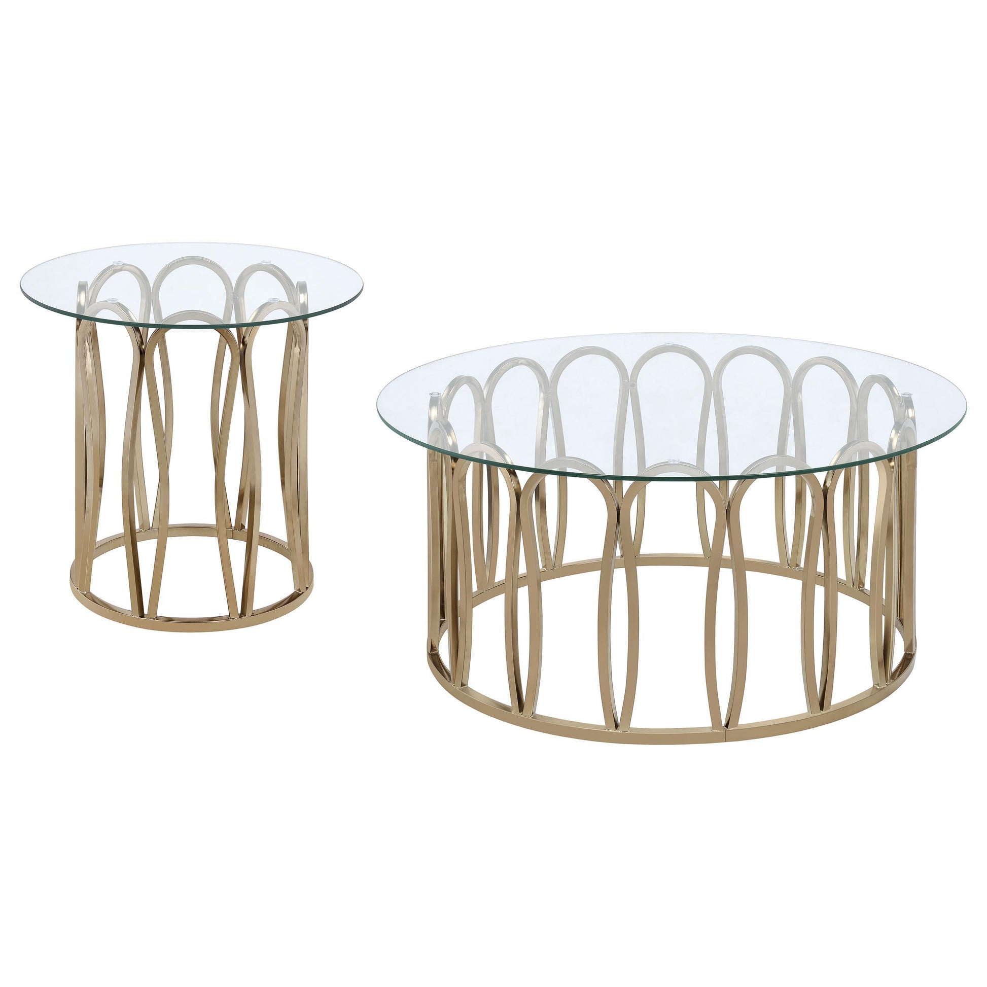  Coaster Furniture Monett 708058-S2 2-piece Coffee and End Table Set - Chocolate Chrome IMAGE 6