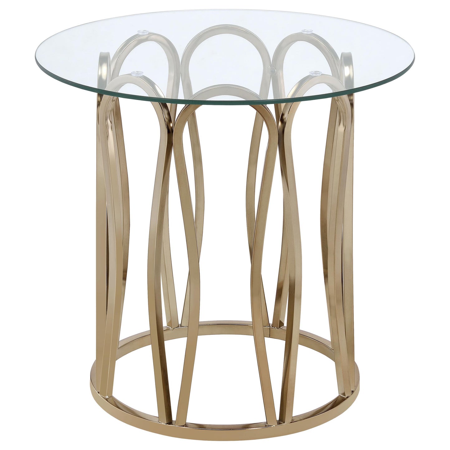  Coaster Furniture Monett 708058-S3 3-piece Coffee and End Table Set - Chocolate Chrome IMAGE 1