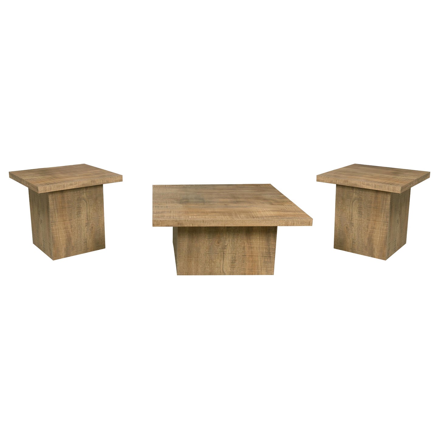  Coaster Furniture Devar 708068-S3 3-piece Square Coffee and End Table Set - Mango IMAGE 1