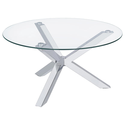  Coaster Furniture Kenzie 708128-S2 2-piece Round Coffee and End Table Set - Chrome IMAGE 8