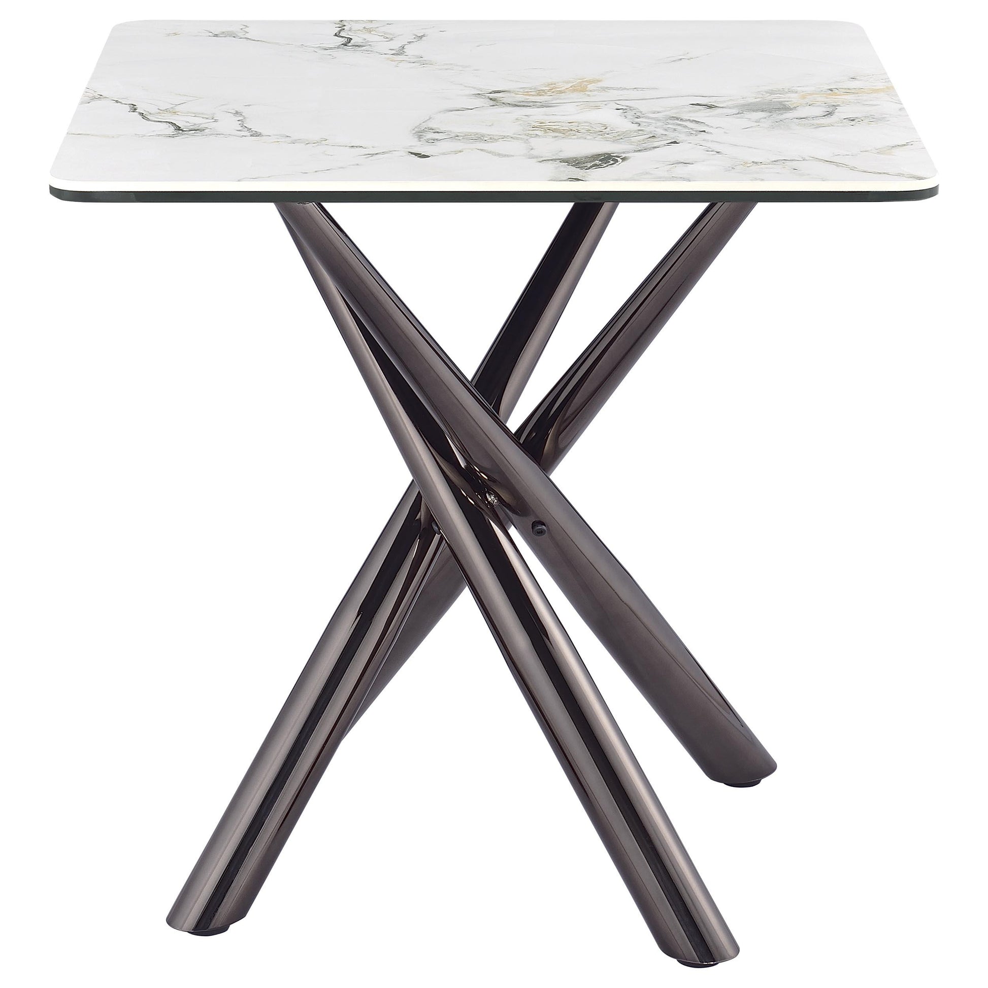  Coaster Furniture Carvell 708138-S2 2-piece Square Coffee and End Table Set - Mirage White IMAGE 1