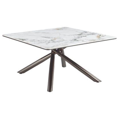  Coaster Furniture Carvell 708138-S2 2-piece Square Coffee and End Table Set - Mirage White IMAGE 5