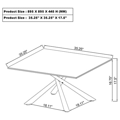  Coaster Furniture Carvell 708138-S2 2-piece Square Coffee and End Table Set - Mirage White IMAGE 7