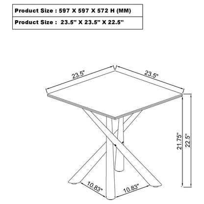  Coaster Furniture Carvell 708138-S3 3-piece Square Coffee and End Table Set - Mirage White IMAGE 5