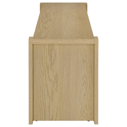  Coaster Furniture Laurelton 708222 60-inch 2-door TV Stand Media Console - Light Oak IMAGE 3