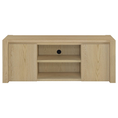  Coaster Furniture Laurelton 708222 60-inch 2-door TV Stand Media Console - Light Oak IMAGE 9