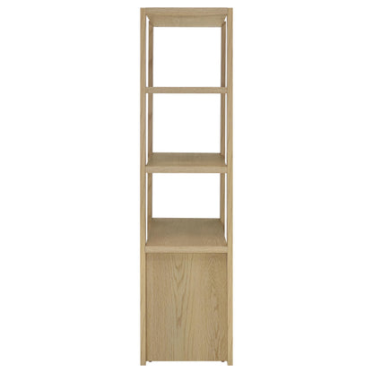  Coaster Furniture Laurelton 708224 3-shelf Media Tower Tall Pier Cabinet - Light Oak IMAGE 1