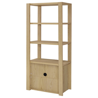  Coaster Furniture Laurelton 708224 3-shelf Media Tower Tall Pier Cabinet - Light Oak IMAGE 10