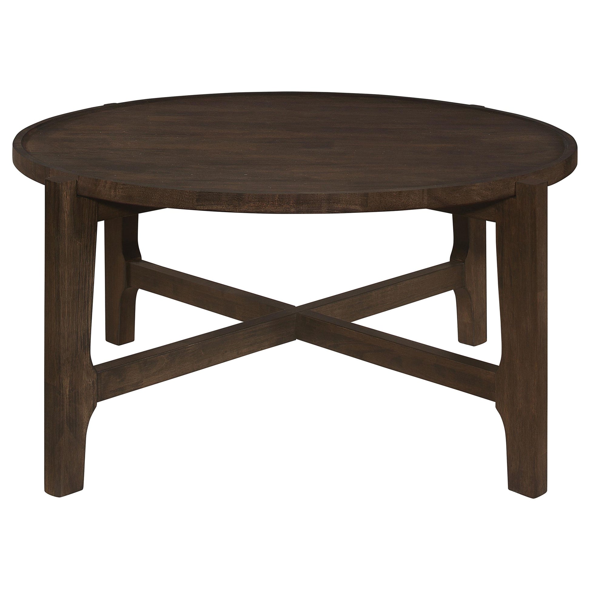  Coaster Furniture Cota 708288-S2 2-piece Solid Wood Coffee and End Table Set - Dark Brown IMAGE 12