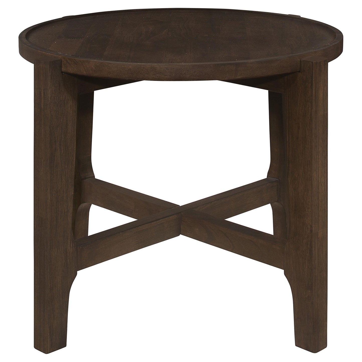  Coaster Furniture Cota 708288-S2 2-piece Solid Wood Coffee and End Table Set - Dark Brown IMAGE 3