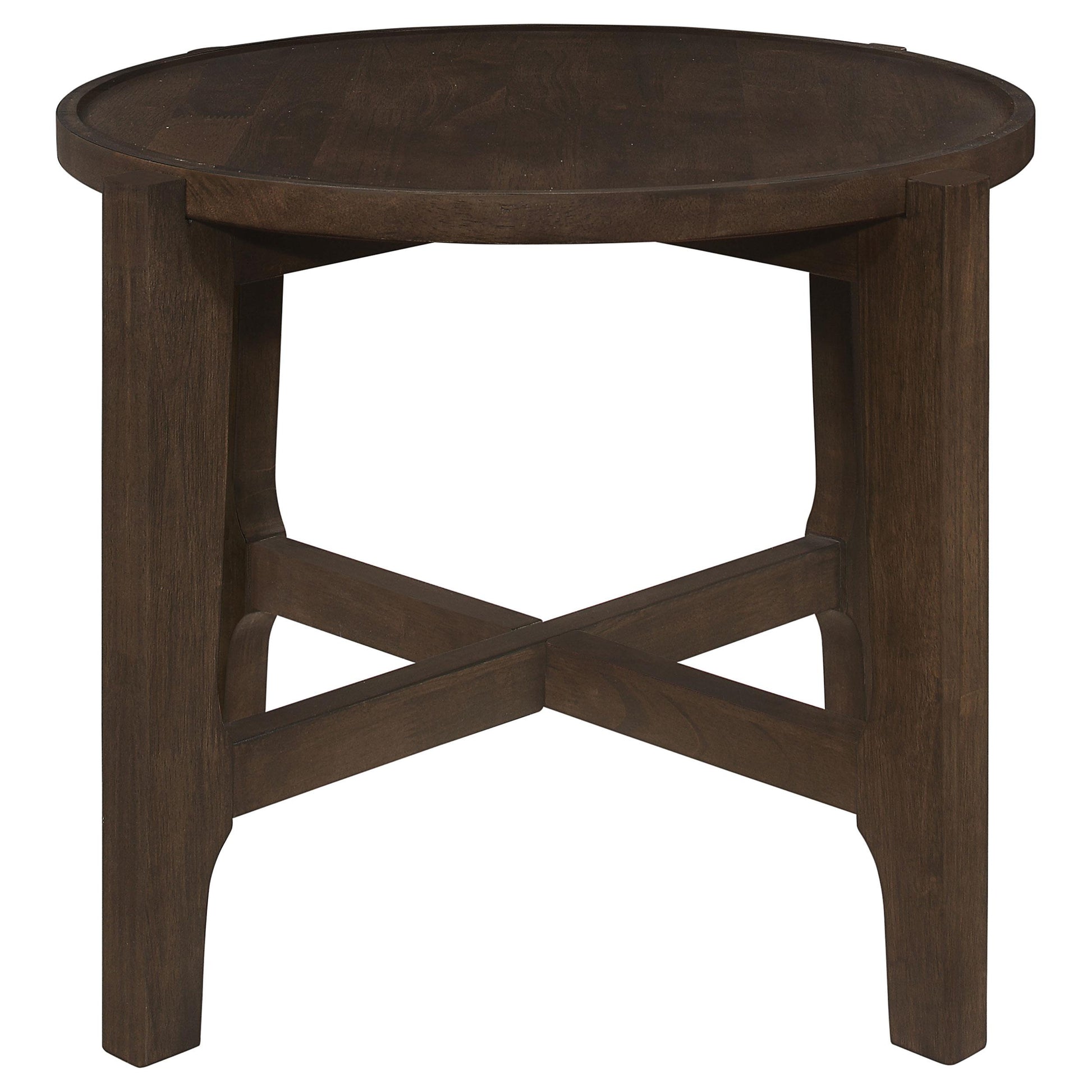  Coaster Furniture Cota 708288-S2 2-piece Solid Wood Coffee and End Table Set - Dark Brown IMAGE 3
