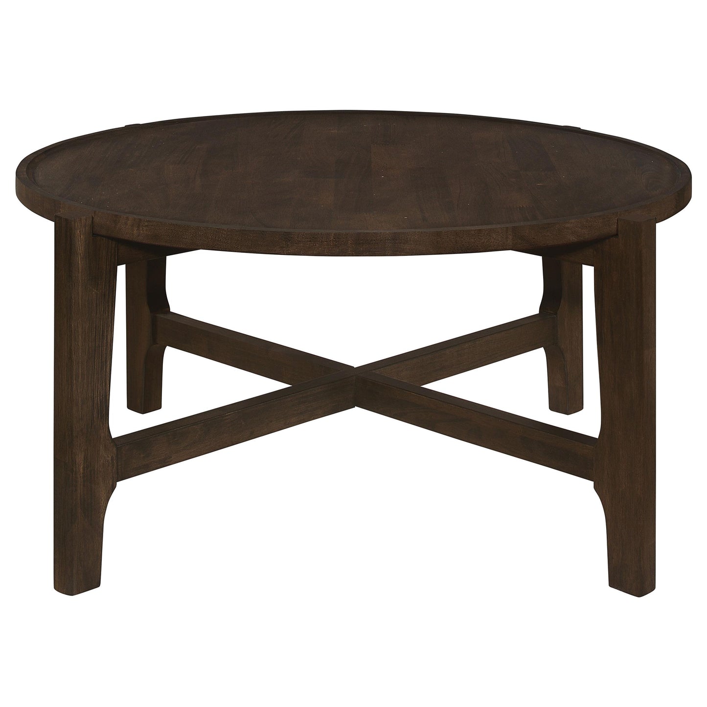  Coaster Furniture Cota 708288-S3 3-piece Solid Wood Coffee and End Table Set - Dark Brown IMAGE 3
