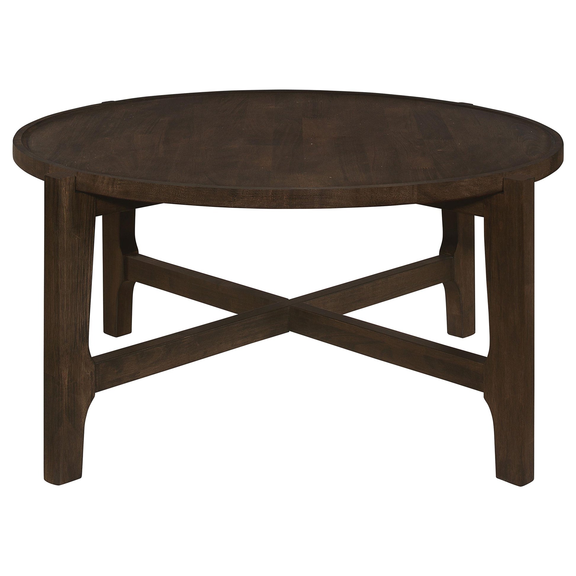  Coaster Furniture Cota 708288-S3 3-piece Solid Wood Coffee and End Table Set - Dark Brown IMAGE 3