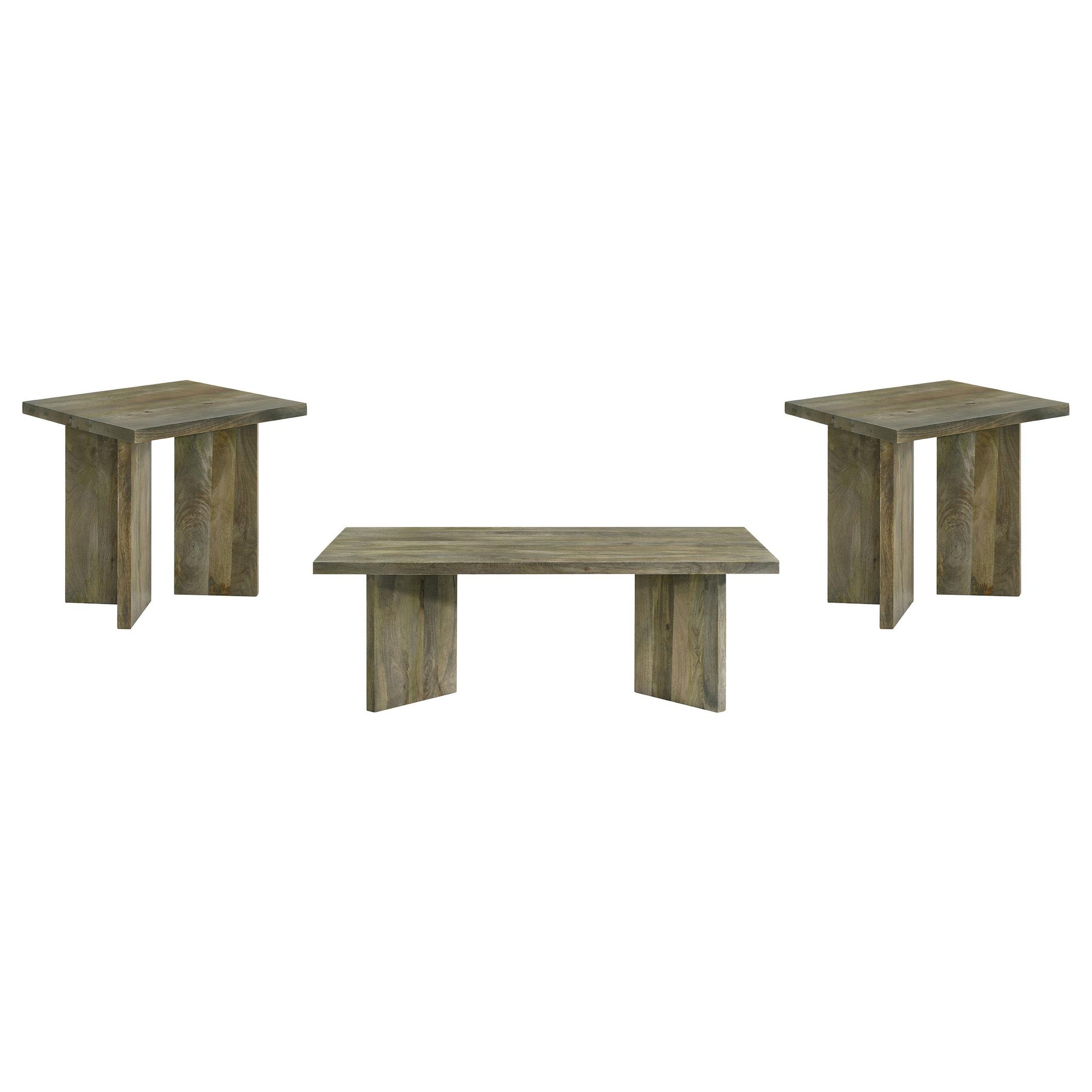  Coaster Furniture Andando 708498-S3 3-piece Coffee and End Table Set - Mango Brown IMAGE 5