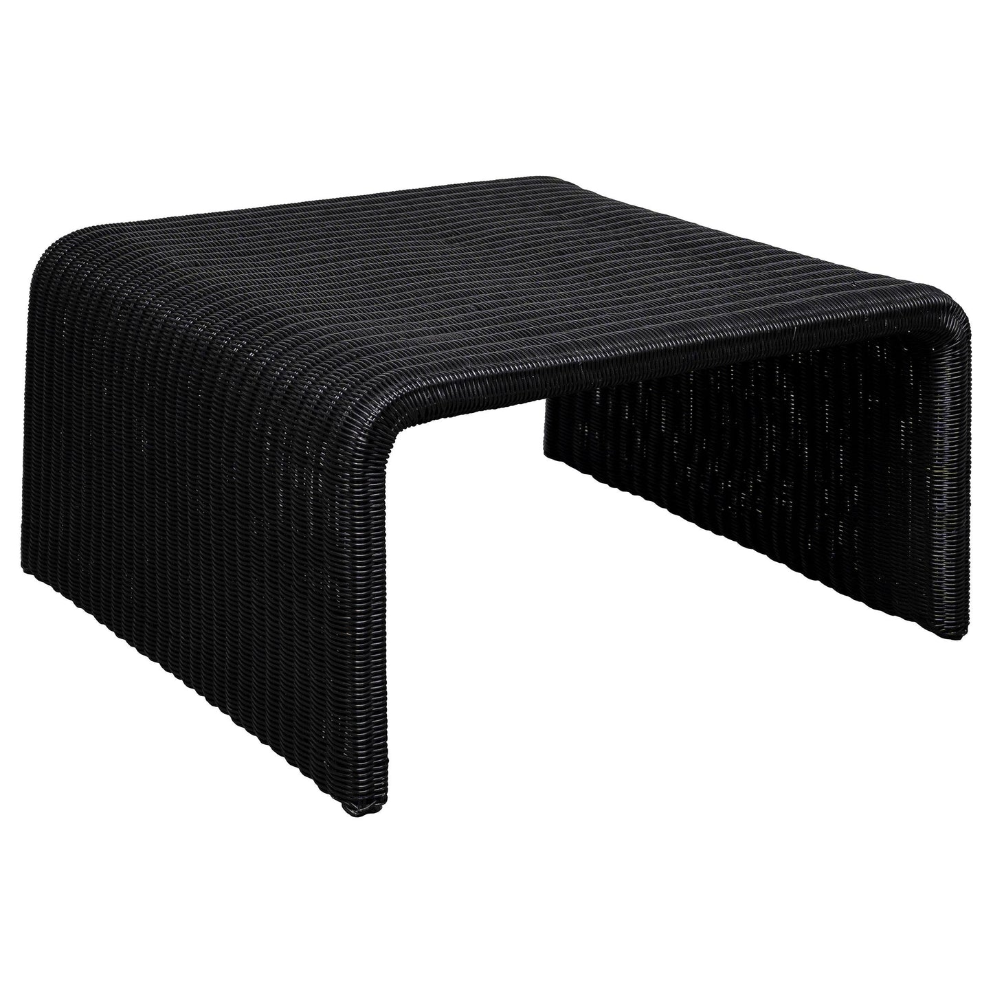  Coaster Furniture Cahya 708518-S3 3-piece Rattan Coffee and End Table Set - Black IMAGE 8