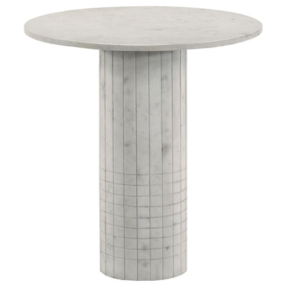  Coaster Furniture Astoria 709668-S3 3-piece Marble Coffee and End Table Set - White IMAGE 3