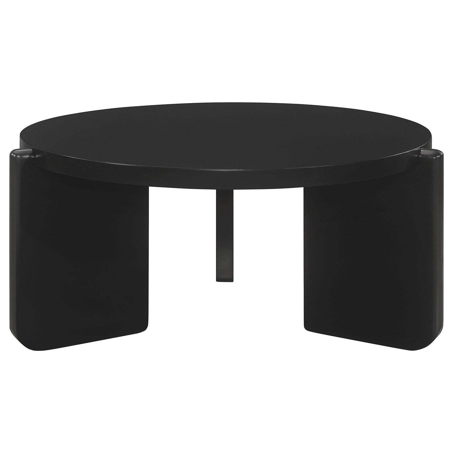  Coaster Furniture Cordova 709678-S2 2-piece Solid Wood Coffee and End Table Set - Black IMAGE 3