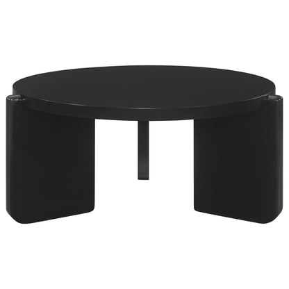  Coaster Furniture Cordova 709678-S2 2-piece Solid Wood Coffee and End Table Set - Black IMAGE 3