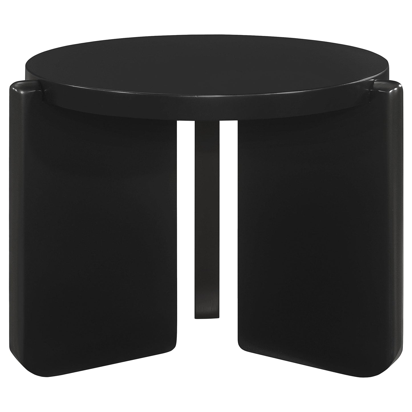  Coaster Furniture Cordova 709678-S2 2-piece Solid Wood Coffee and End Table Set - Black IMAGE 4
