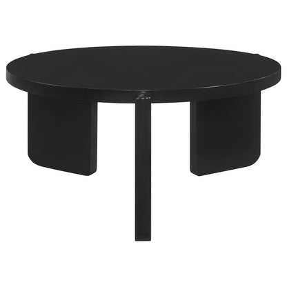  Coaster Furniture Cordova 709678-S3 3-piece Solid Wood Coffee and End Table Set - Black IMAGE 7