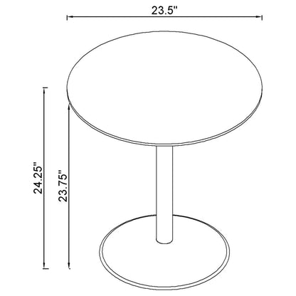  Coaster Furniture Ganso 709688-S2 2-piece Round Glass Top Coffee and End Table Set - Black IMAGE 2