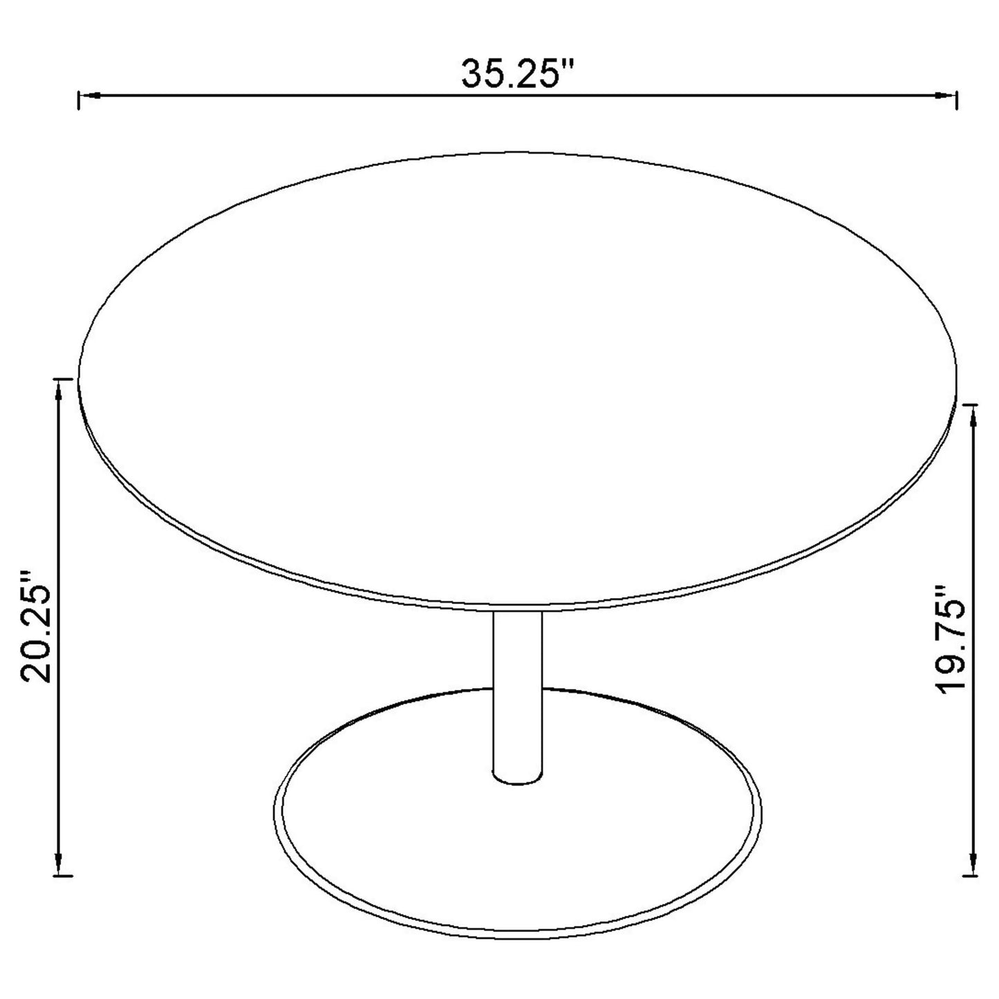  Coaster Furniture Ganso 709688-S2 2-piece Round Glass Top Coffee and End Table Set - Black IMAGE 5