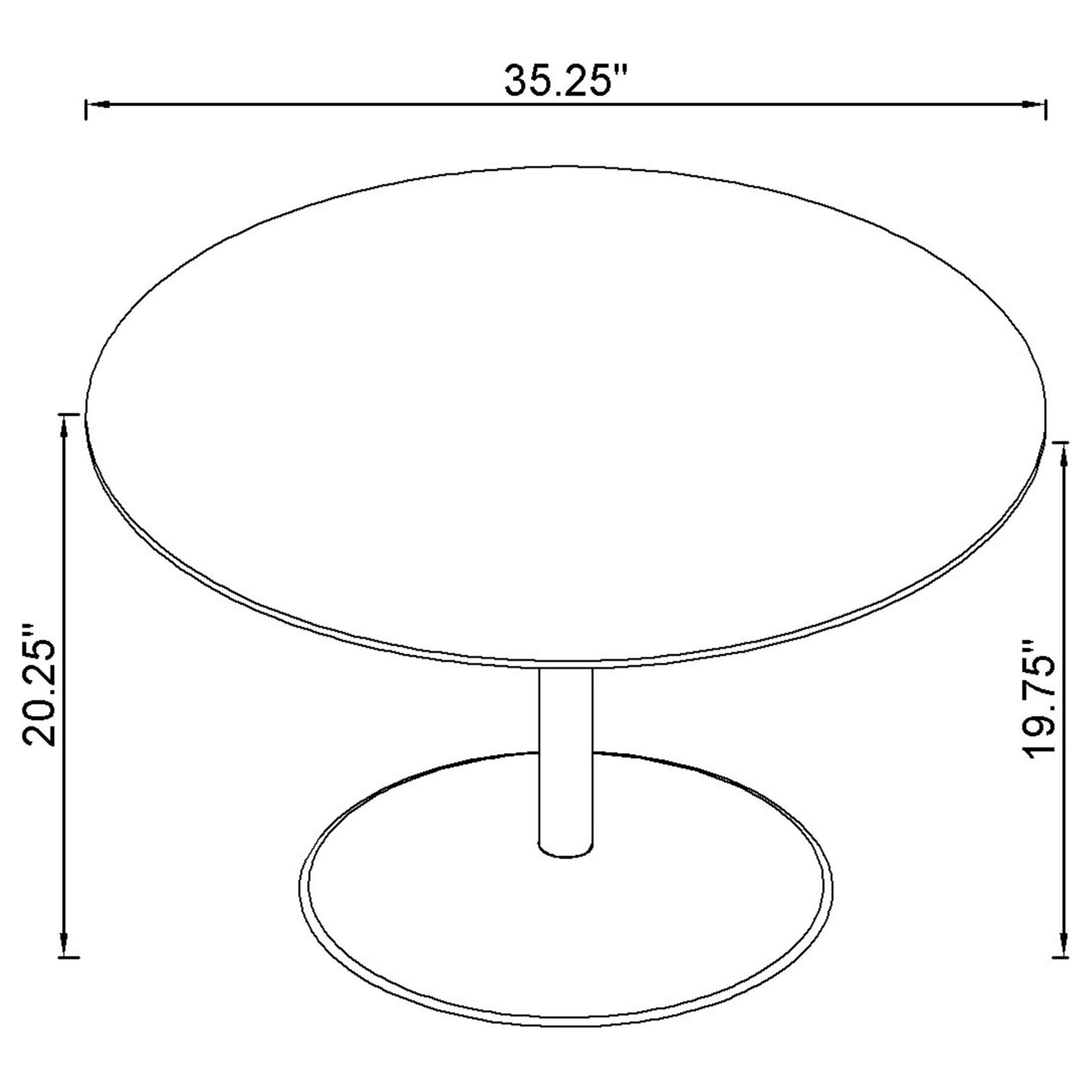  Coaster Furniture Ganso 709688-S3 3-piece Round Glass Top Coffee and End Table Set - Black IMAGE 4