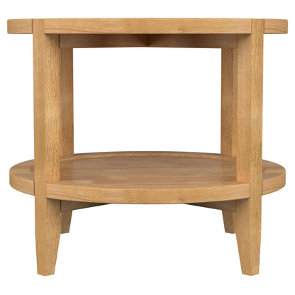  Coaster Furniture Camillo 709698-S2 2-piece Round Coffee and End Table Set - Maple IMAGE 2