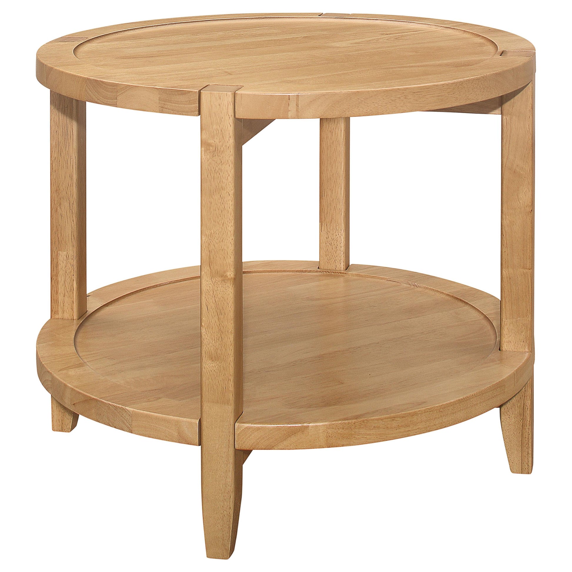  Coaster Furniture Camillo 709698-S2 2-piece Round Coffee and End Table Set - Maple IMAGE 7