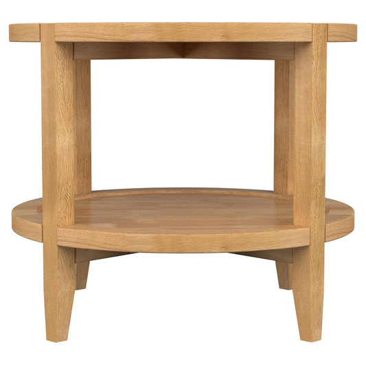  Coaster Furniture Camillo 709698-S3 3-piece Round Coffee and End Table Set - Maple IMAGE 1