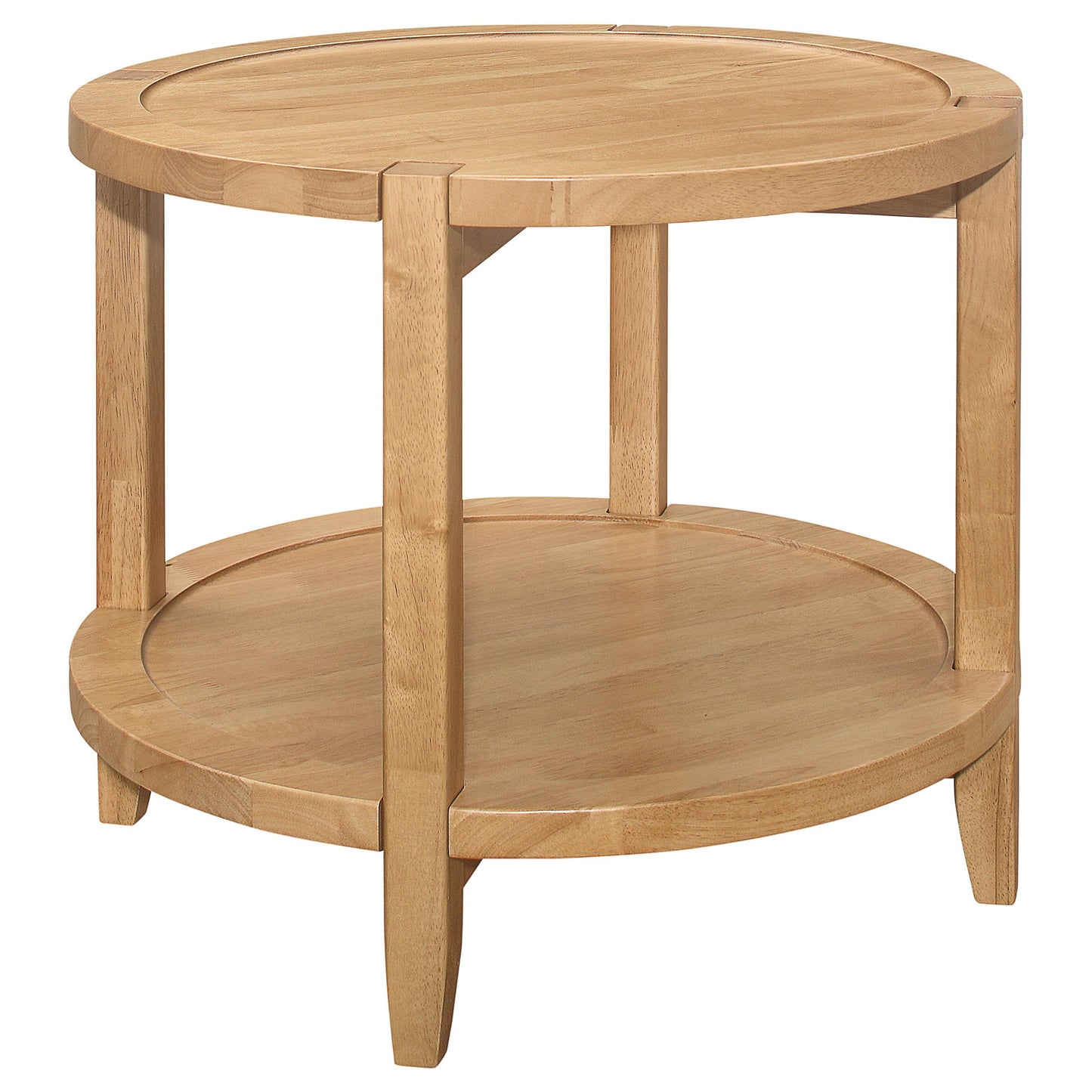  Coaster Furniture Camillo 709698-S3 3-piece Round Coffee and End Table Set - Maple IMAGE 7