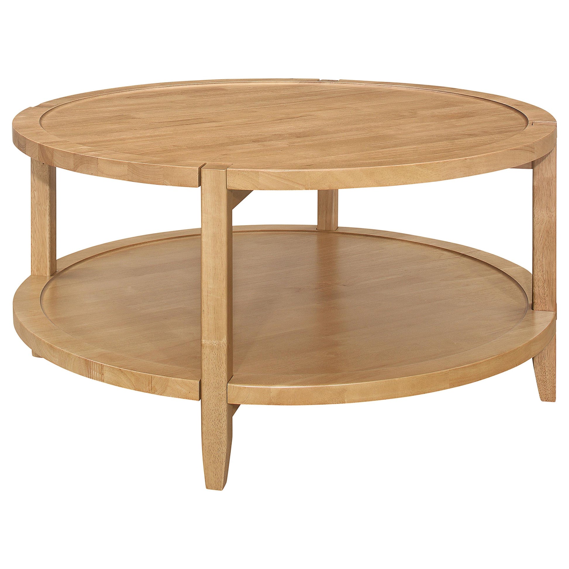  Coaster Furniture Camillo 709698-S3 3-piece Round Coffee and End Table Set - Maple IMAGE 8