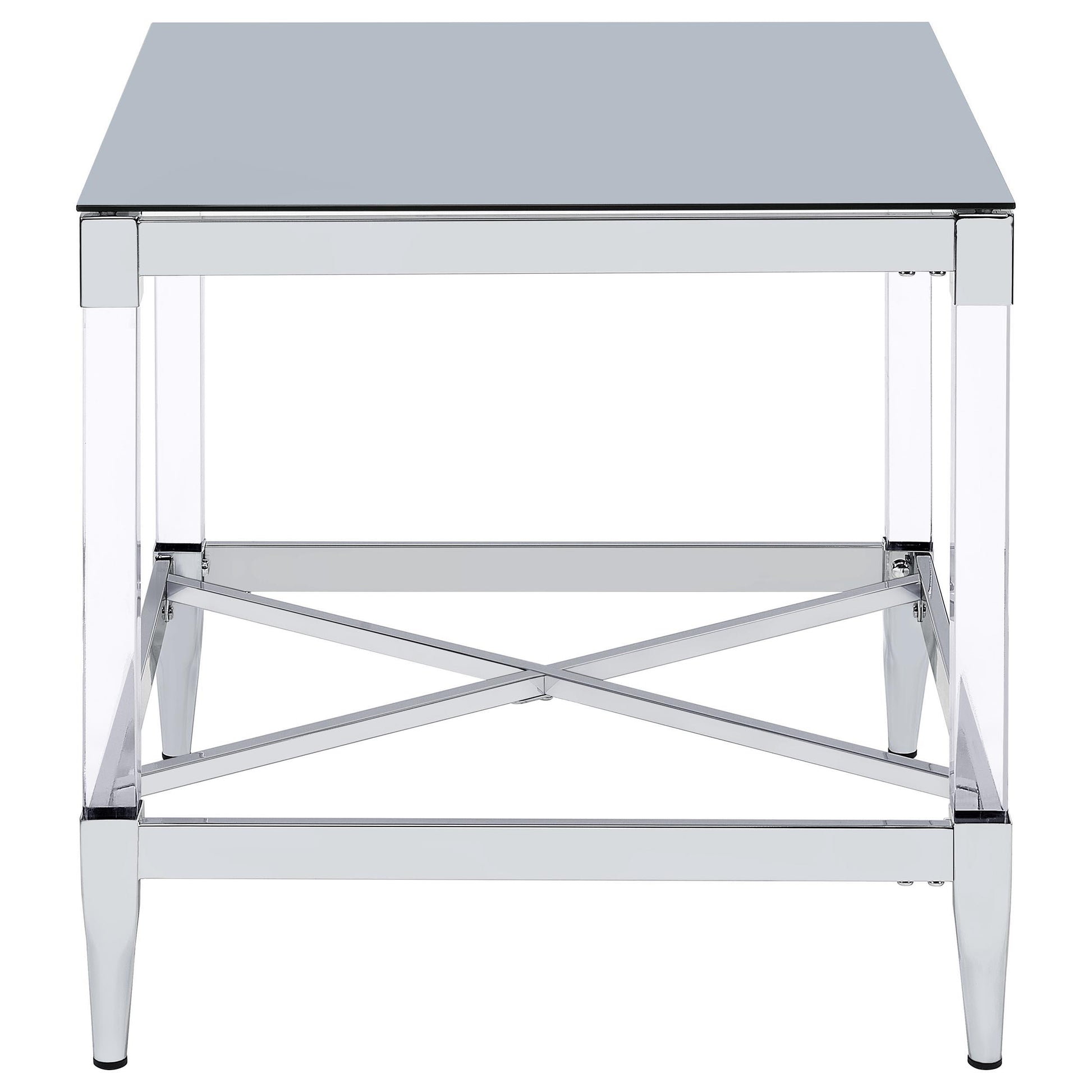 Coaster Furniture Lindley 709728-S2 2-piece Square Coffee and End Table Set - Chrome IMAGE 3