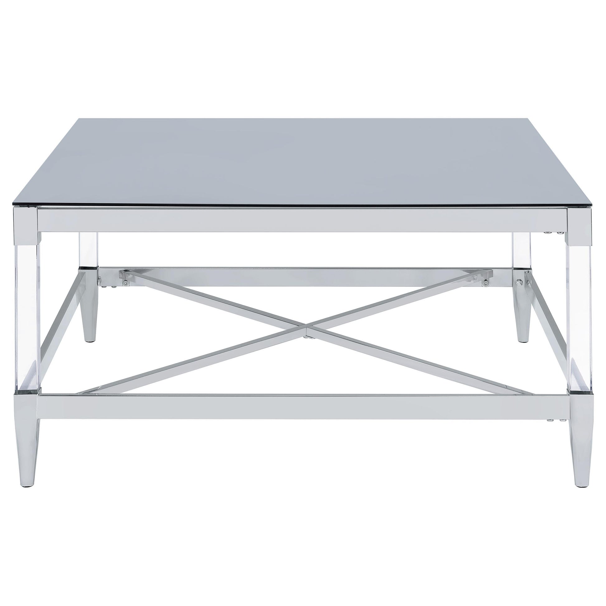  Coaster Furniture Lindley 709728-S3 3-piece Square Coffee and End Table Set - Chrome IMAGE 1