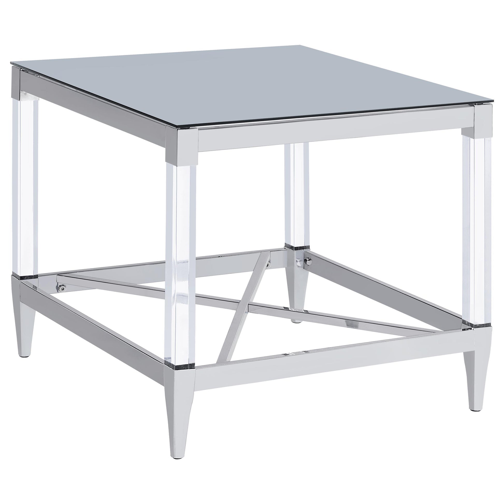  Coaster Furniture Lindley 709728-S3 3-piece Square Coffee and End Table Set - Chrome IMAGE 10