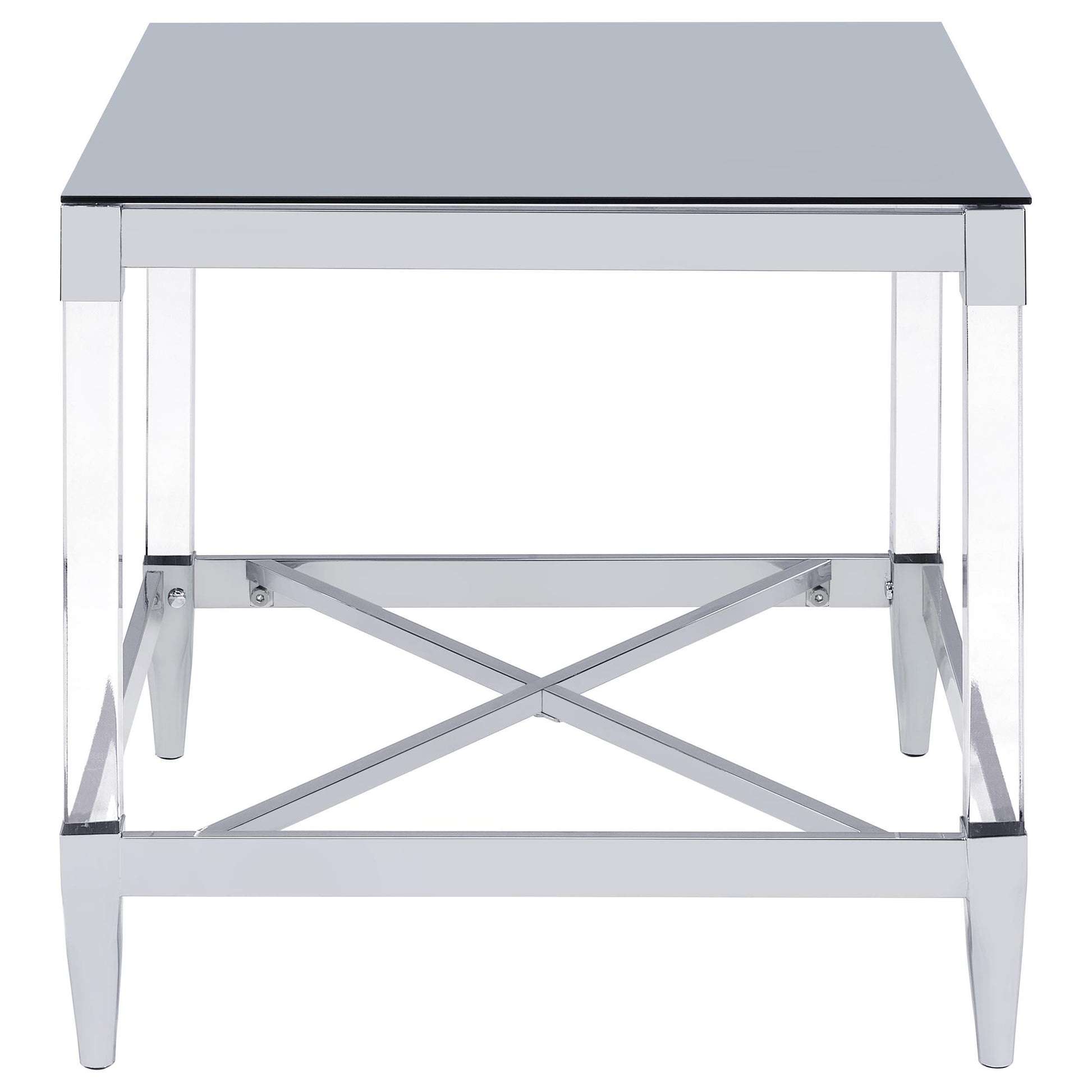  Coaster Furniture Lindley 709728-S3 3-piece Square Coffee and End Table Set - Chrome IMAGE 2