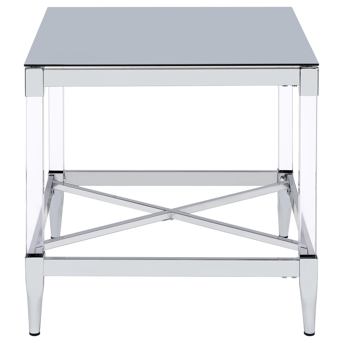  Coaster Furniture Lindley 709728-S3 3-piece Square Coffee and End Table Set - Chrome IMAGE 4