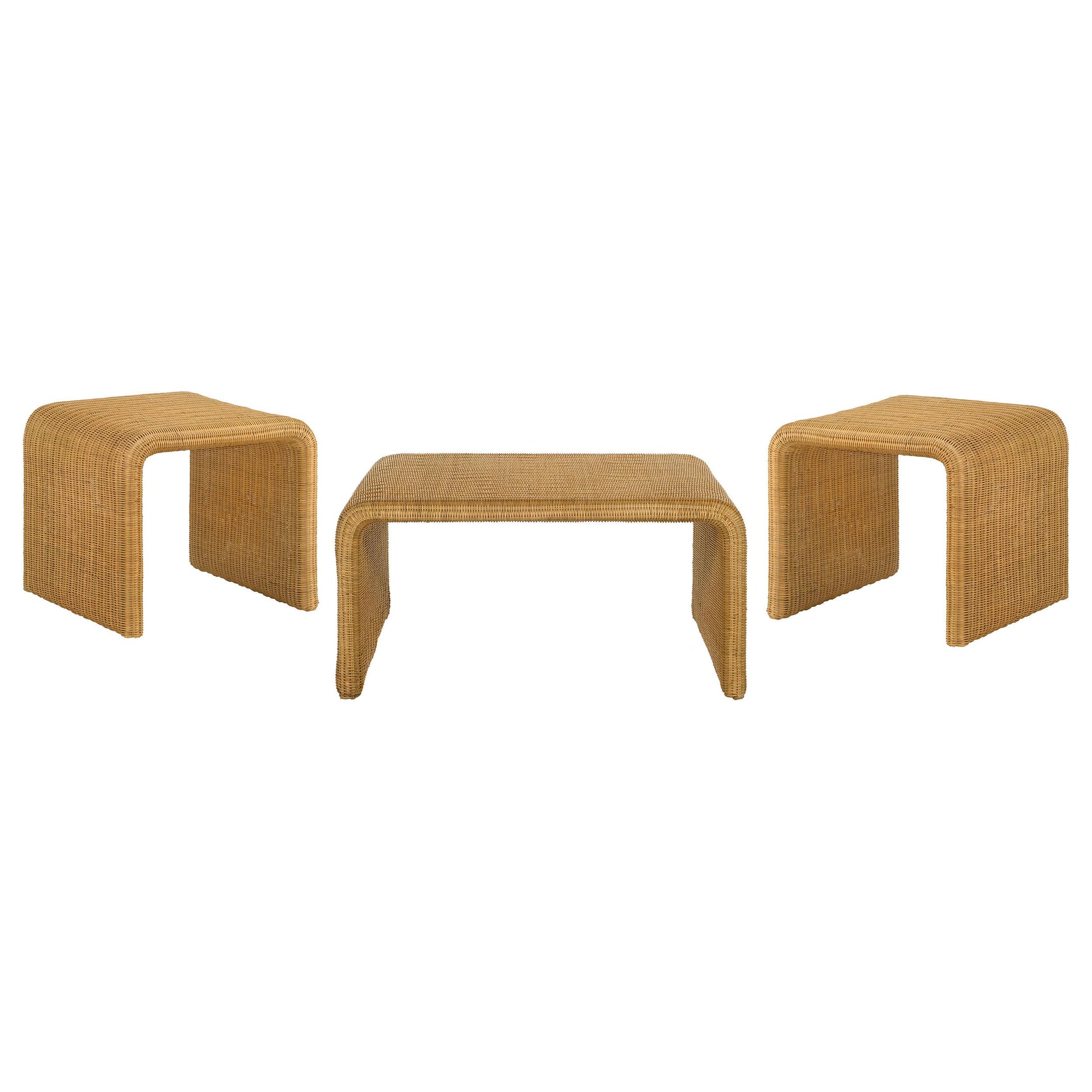  Coaster Furniture Cahya 709818-S3 3-piece Rattan Coffee and End Table Set - Natural IMAGE 11