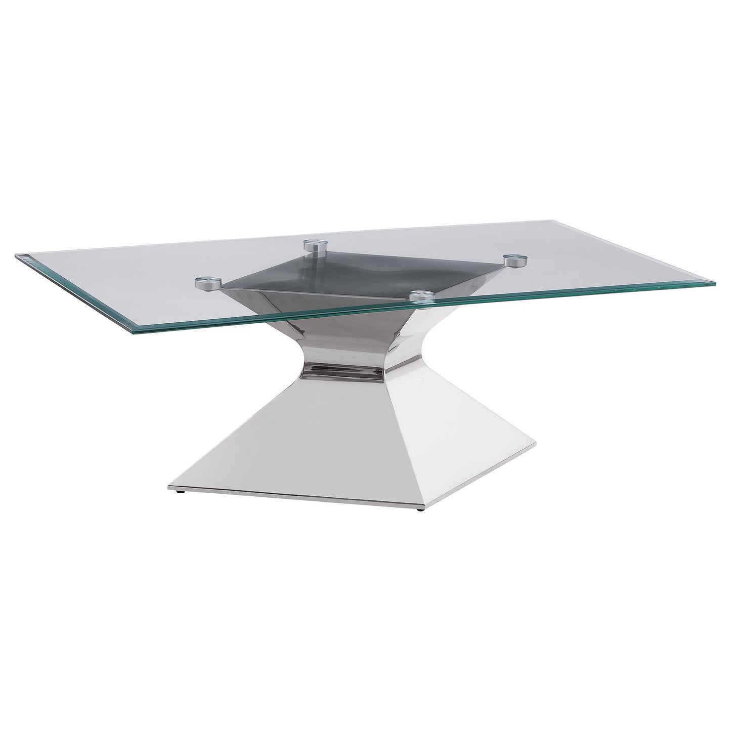  Coaster Furniture Jenny 710208-S2 2-piece Rectangular Coffee and End Table Set - Chrome IMAGE 1