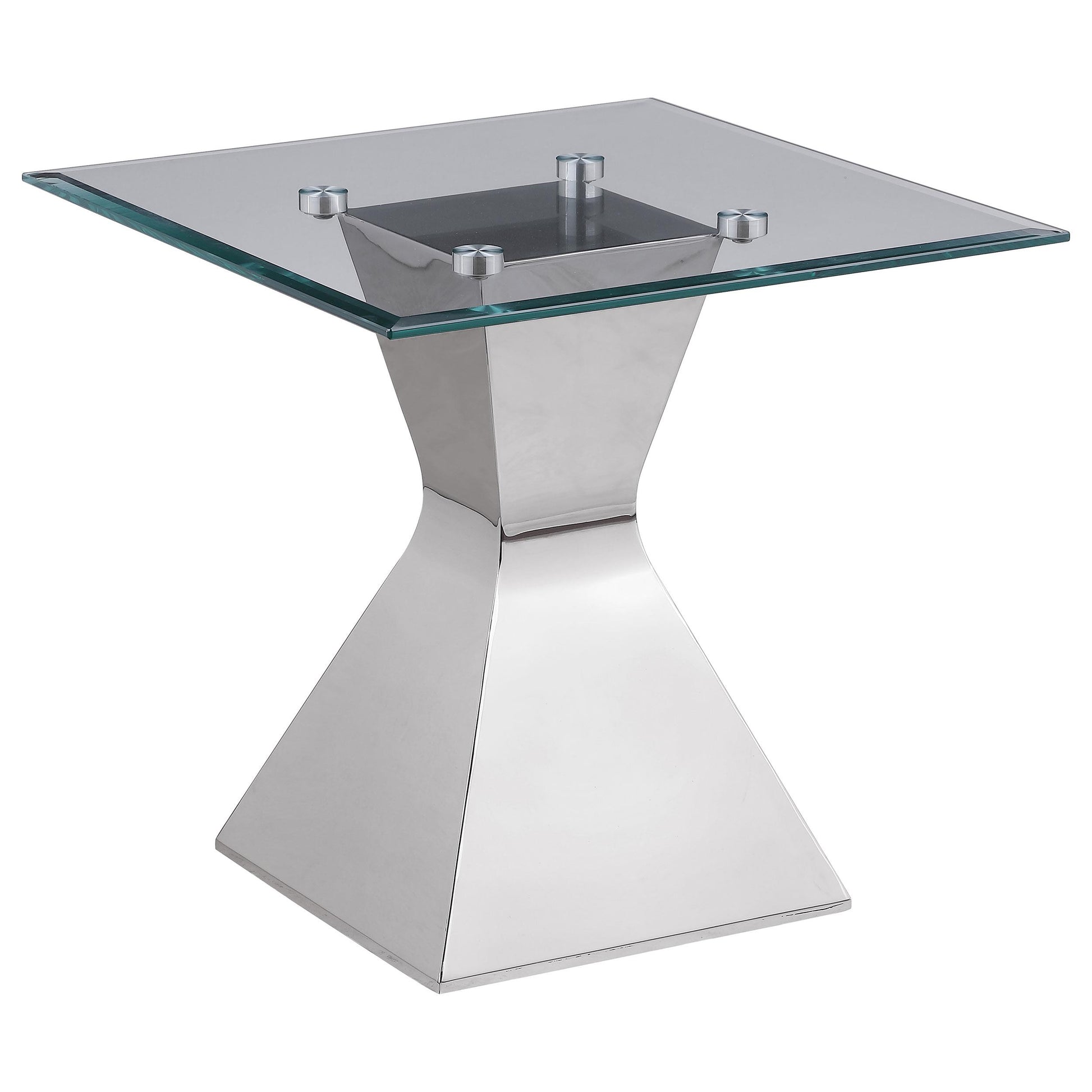  Coaster Furniture Jenny 710208-S2 2-piece Rectangular Coffee and End Table Set - Chrome IMAGE 2