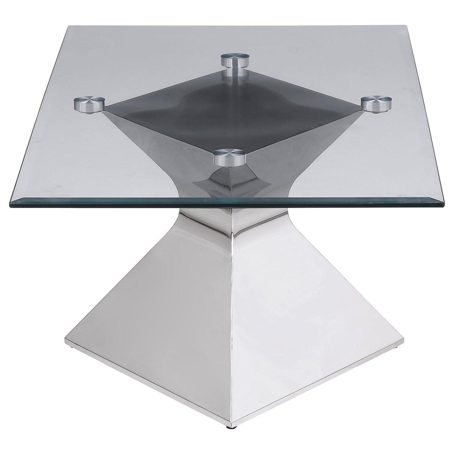  Coaster Furniture Jenny 710208-S2 2-piece Rectangular Coffee and End Table Set - Chrome IMAGE 4