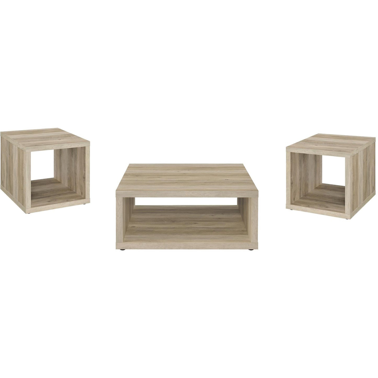  Coaster Furniture Frisco 710518-S3 3-piece Coffee and End Table Set - Distressed Pine IMAGE 1